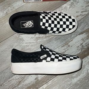 Vans platform woven slip-ons
